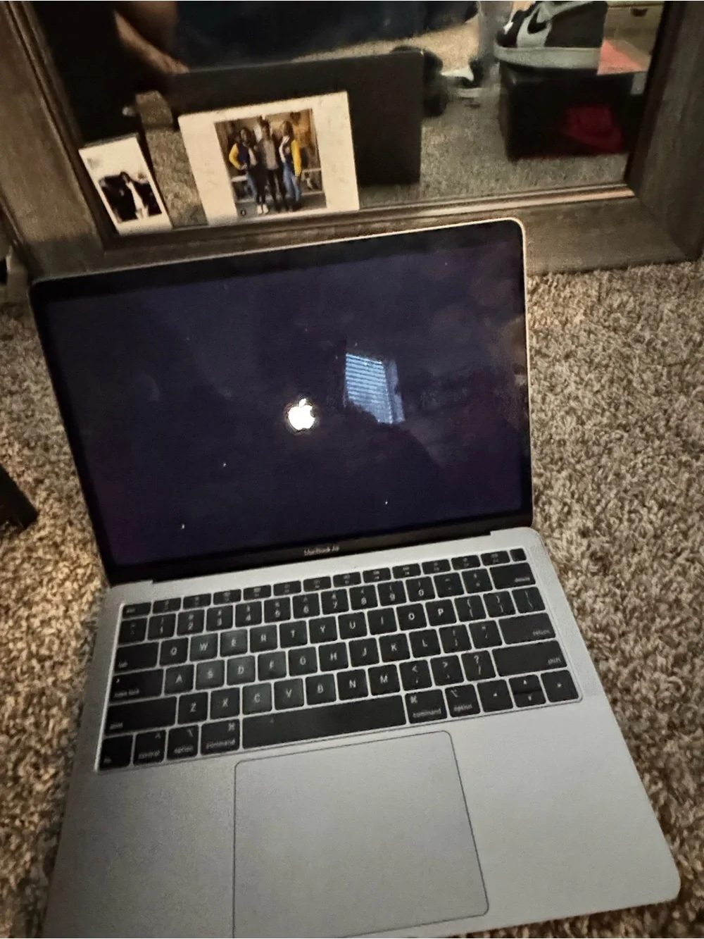 Apple Space Gray MacBook Pro Top-View Laptop